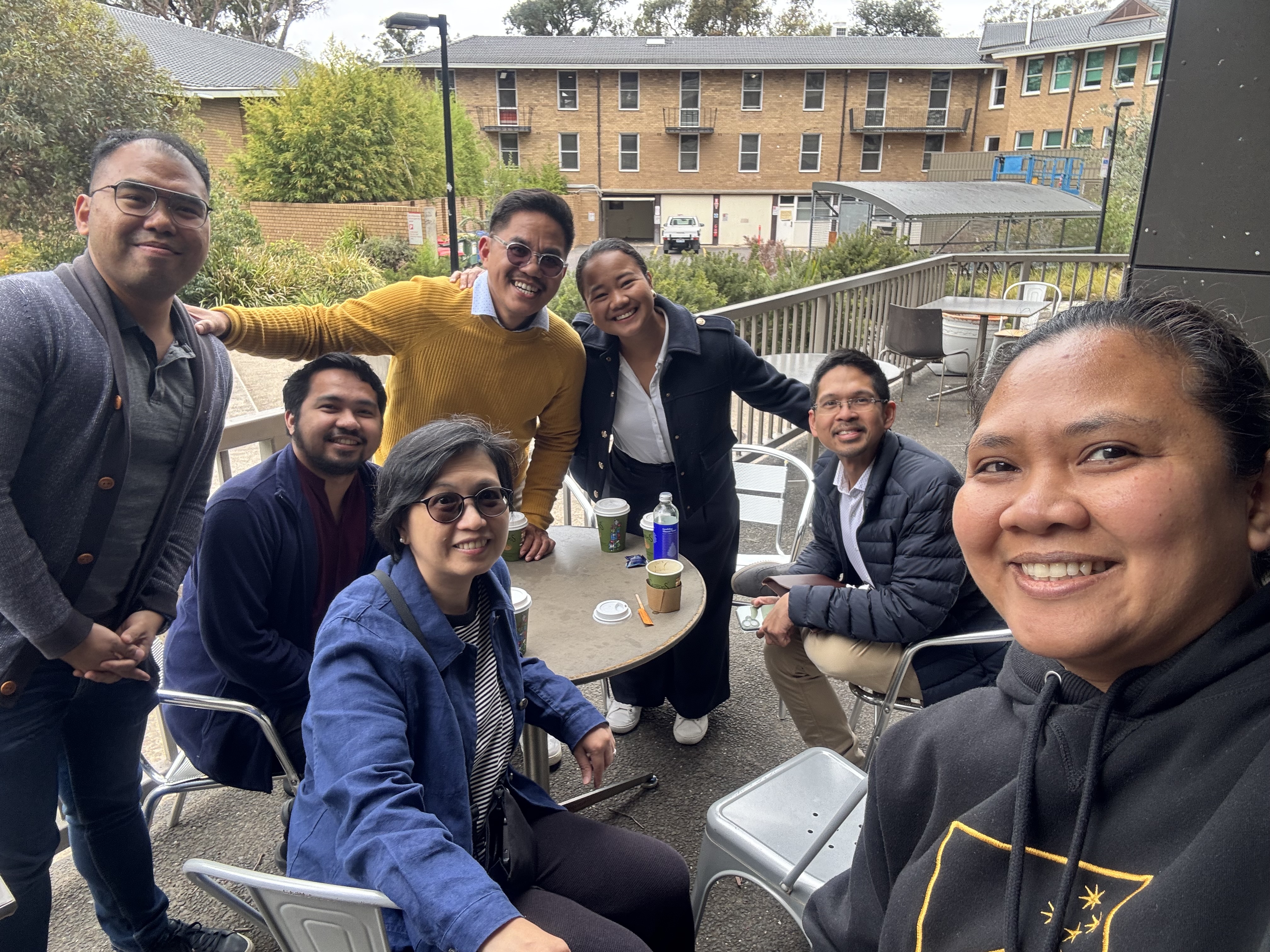 PhD student Mary Joyce Bulao with colleagues