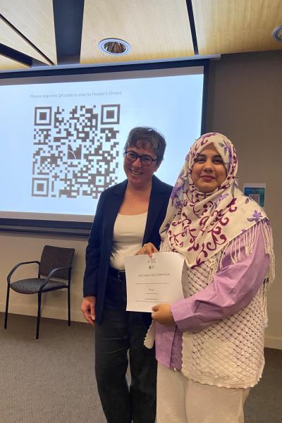 Ayesha at the College 3MT competition